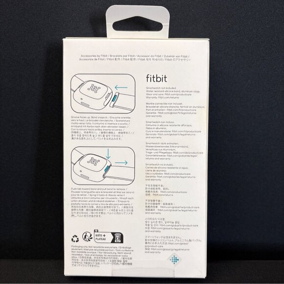 Fitbit 24mm Sport Band S/P Water-Resistant Silicone Compatible Smartwatche Clasp - Picture 3 of 4